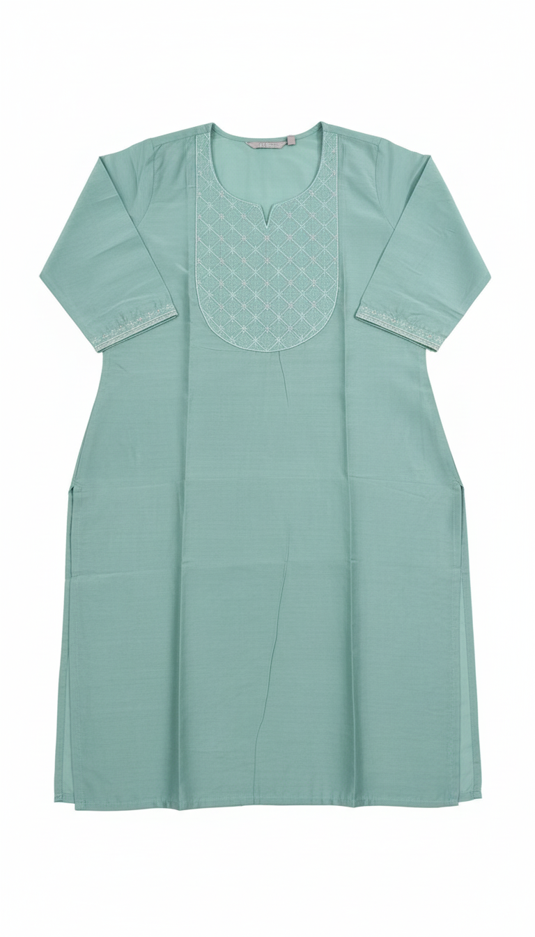 Embroidered Kurthi Tops view 2