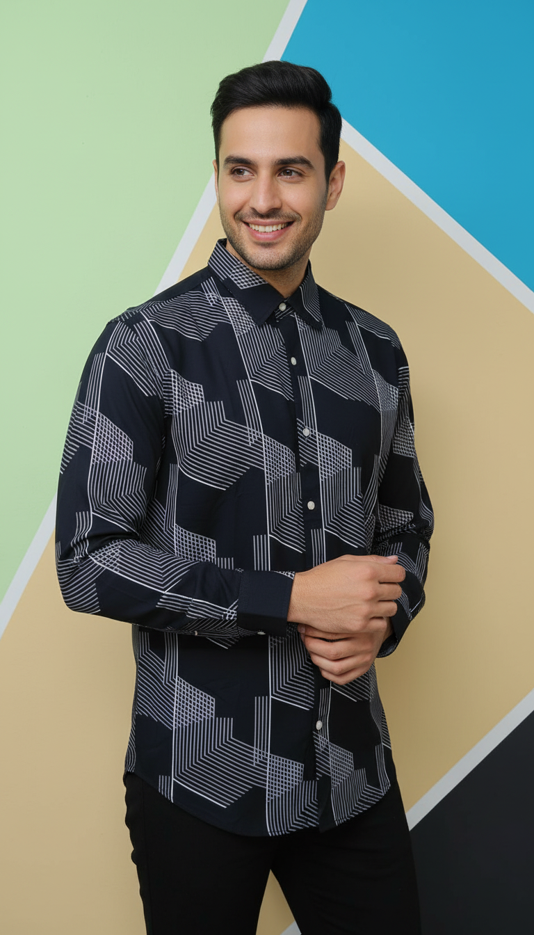 Geometric Pattern Shirt view 2