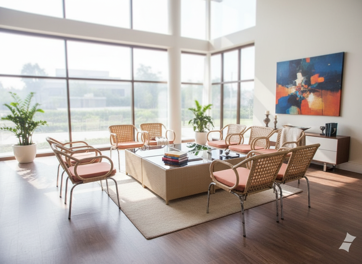 Bamboo Lounge Set by Guru Ji Interior