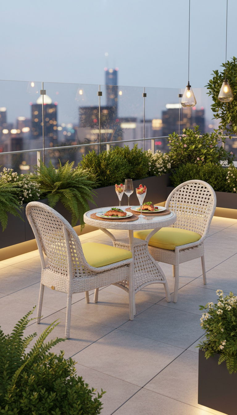 Aluminium Wicker Outdoor Dining Set