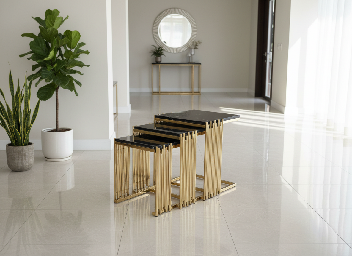 Nest of Tables - Modern Gold