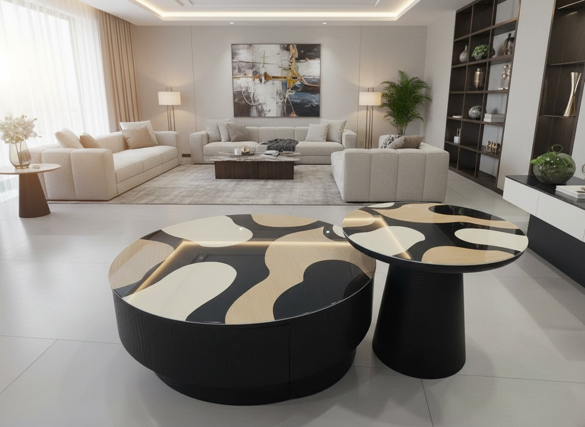 Abstract Design Center Table