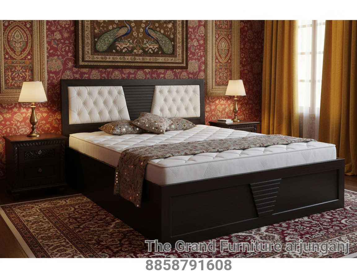 High Elegant Wooden Bed