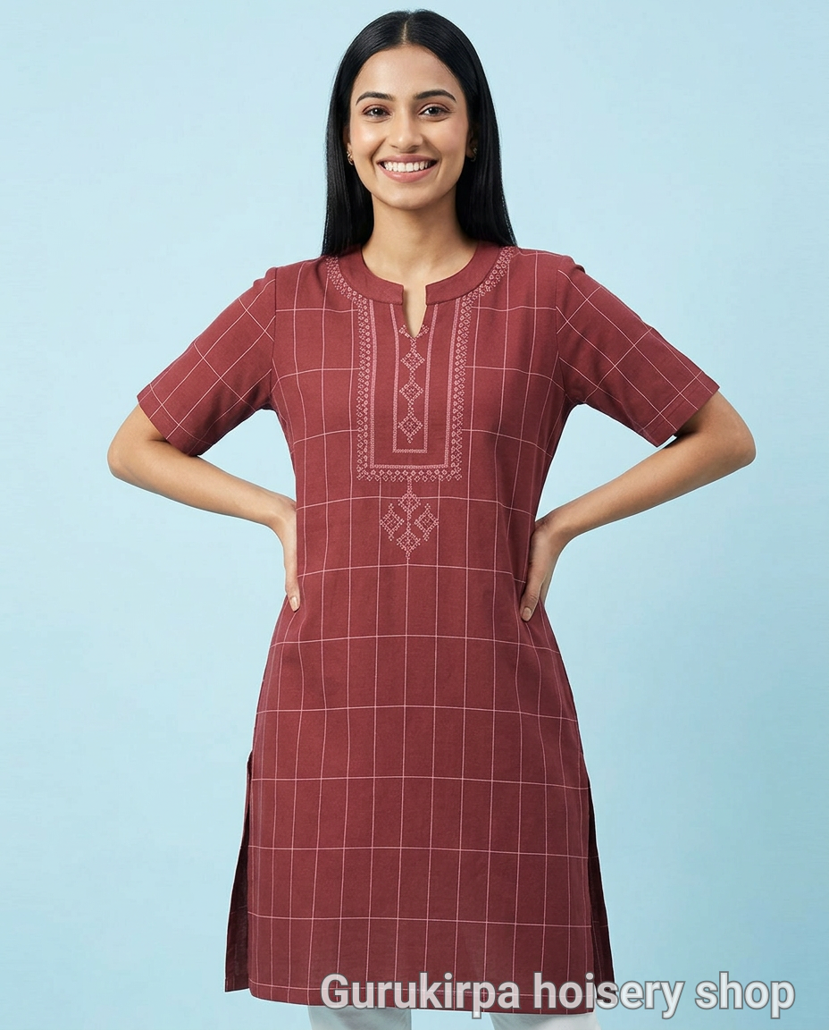 Embroidered Cotton Kurti