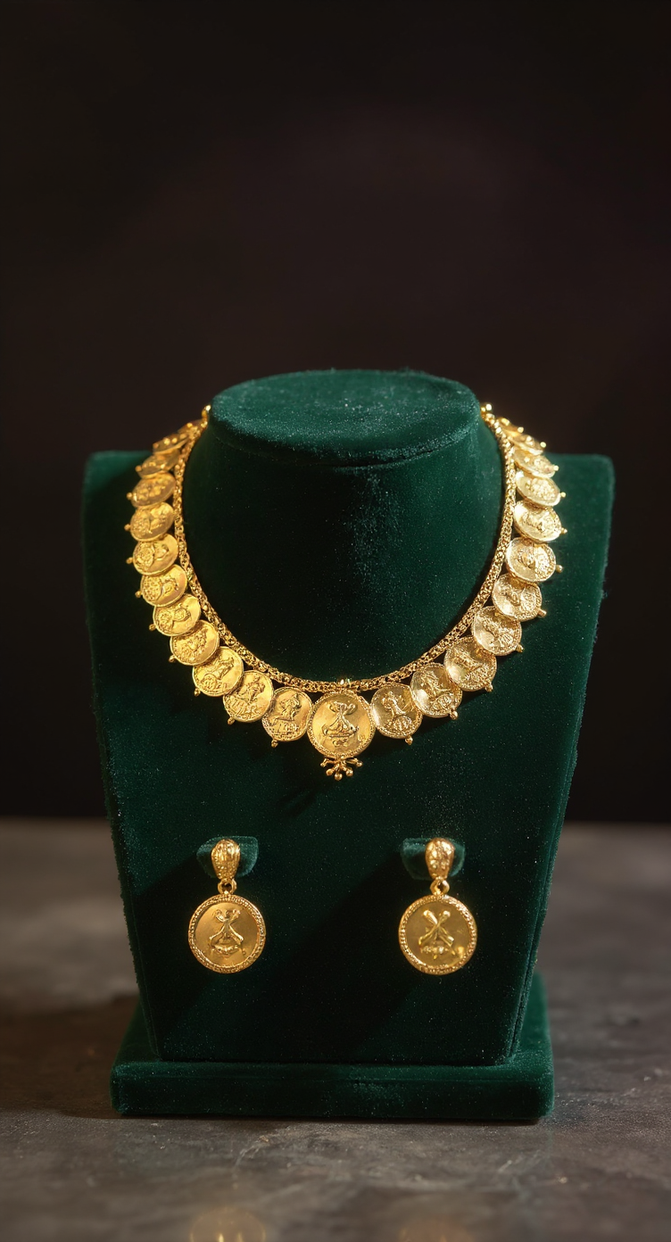 Gold Coin Jewelry Set