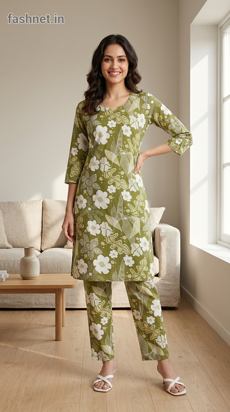 Floral Printed Kurta Set 01
