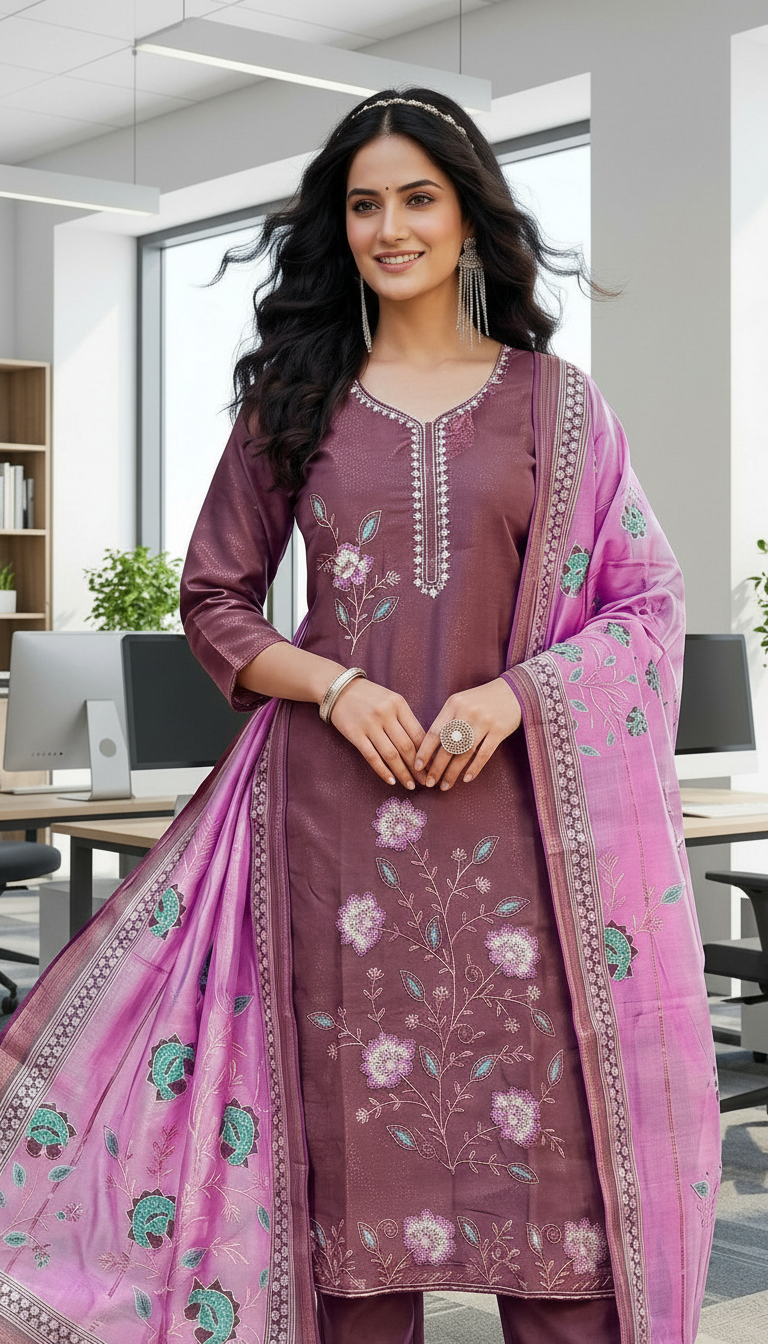 Elegant Embroidered Kurta Set GS1431 view 2