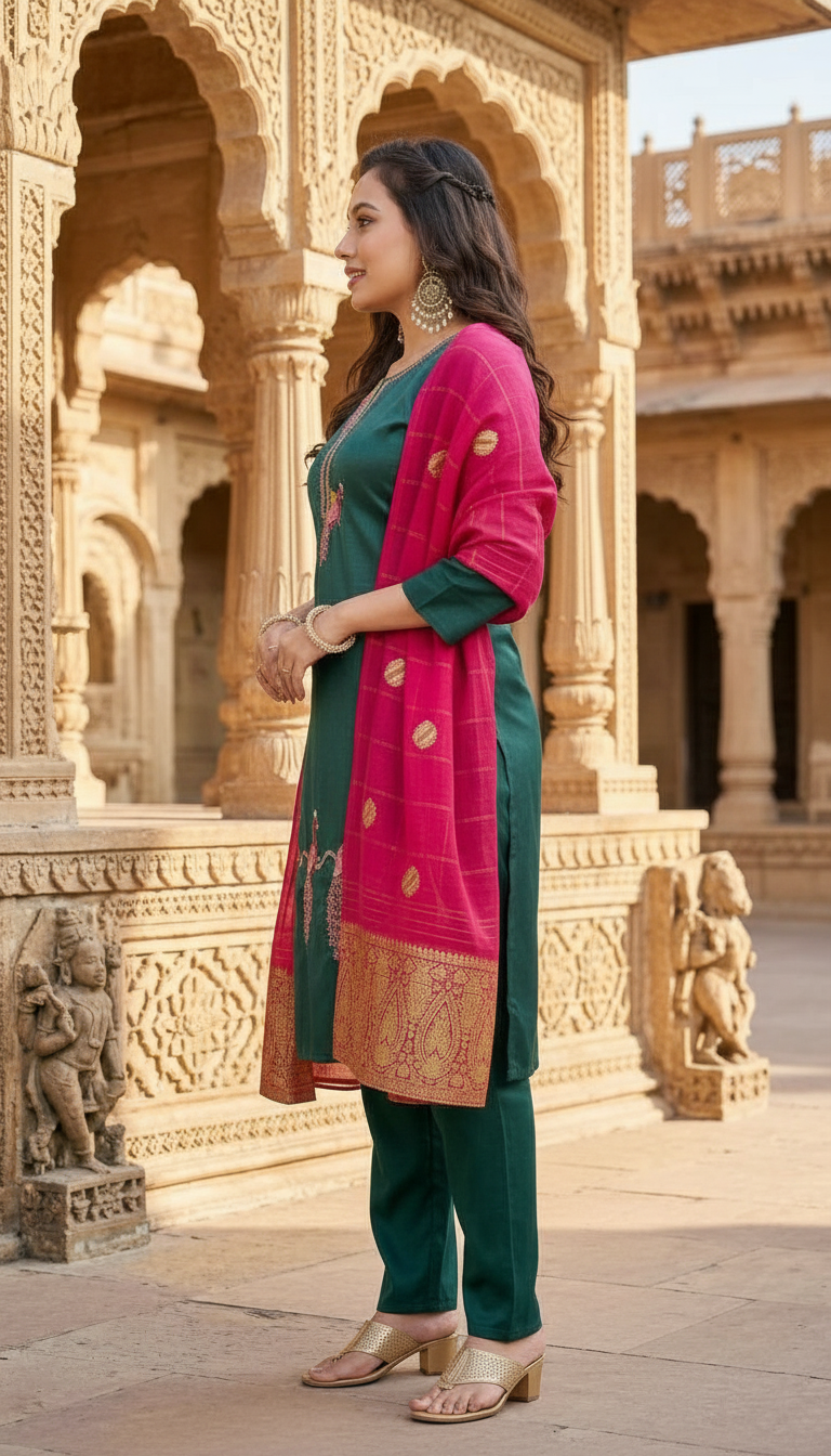 Embroidered Kurta Set1 view 2