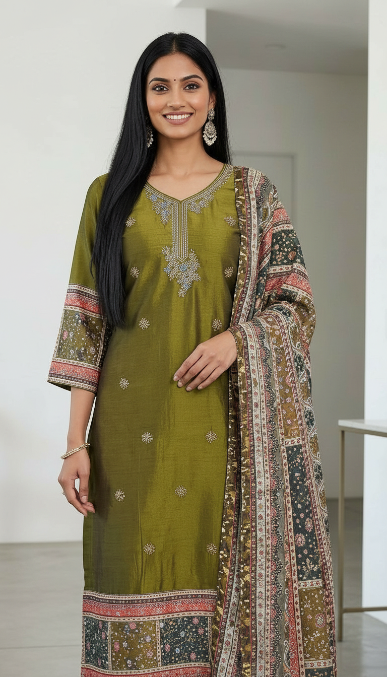 Ethnic Embroidered Salwar Suit M1185 view 3