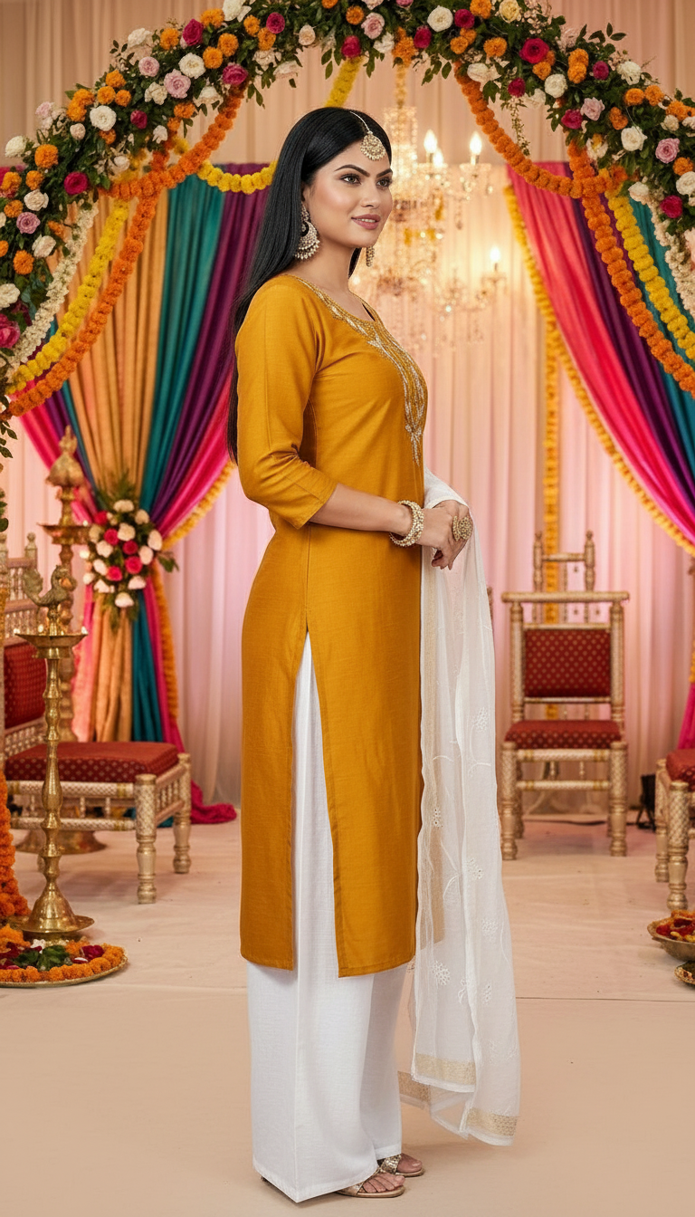 Elegant Embroidered Kurta Set P20560 view 3