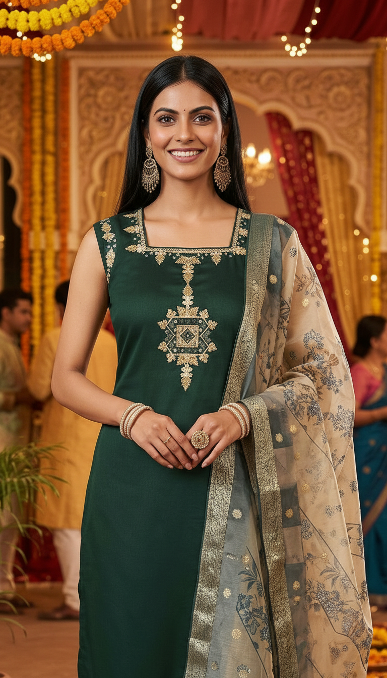 Elegant Embroidered Salwar Suit D2482 view 3