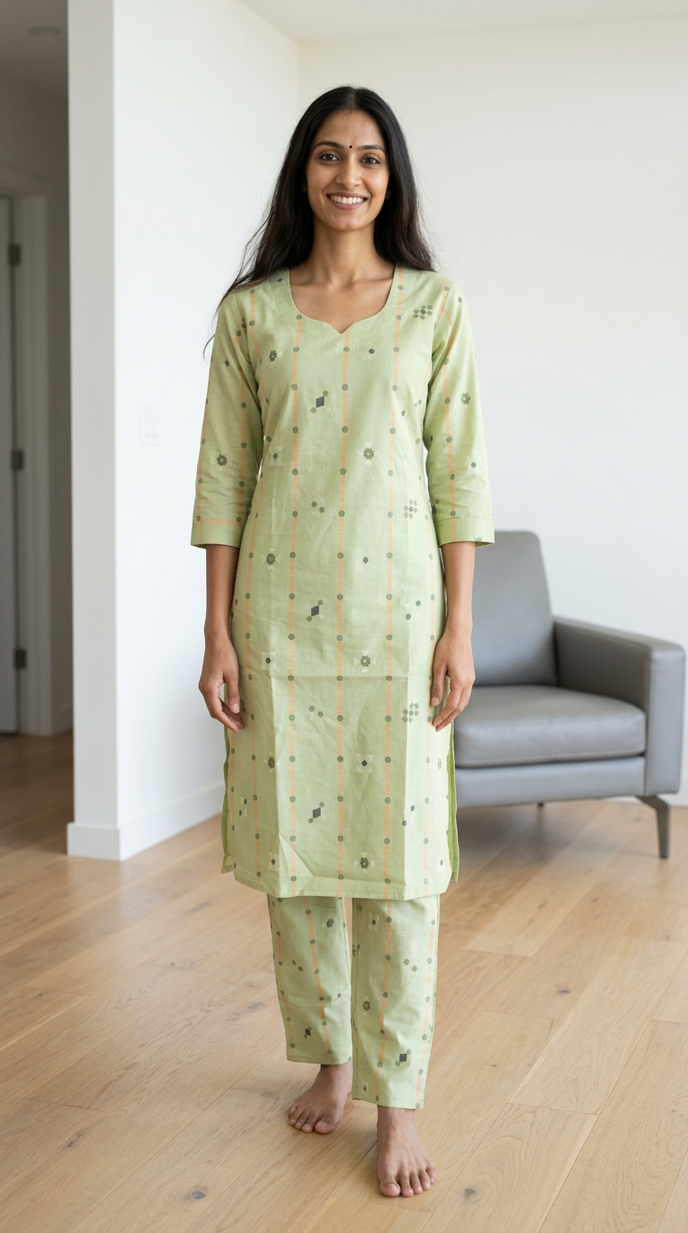 Green Printed Salwar Suit EX02 view 4