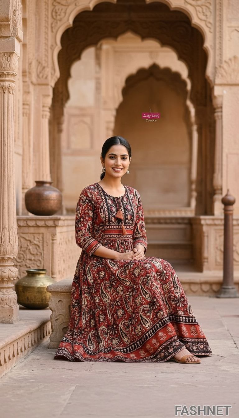 Lady Look Ethnic Maxi Dress view 5