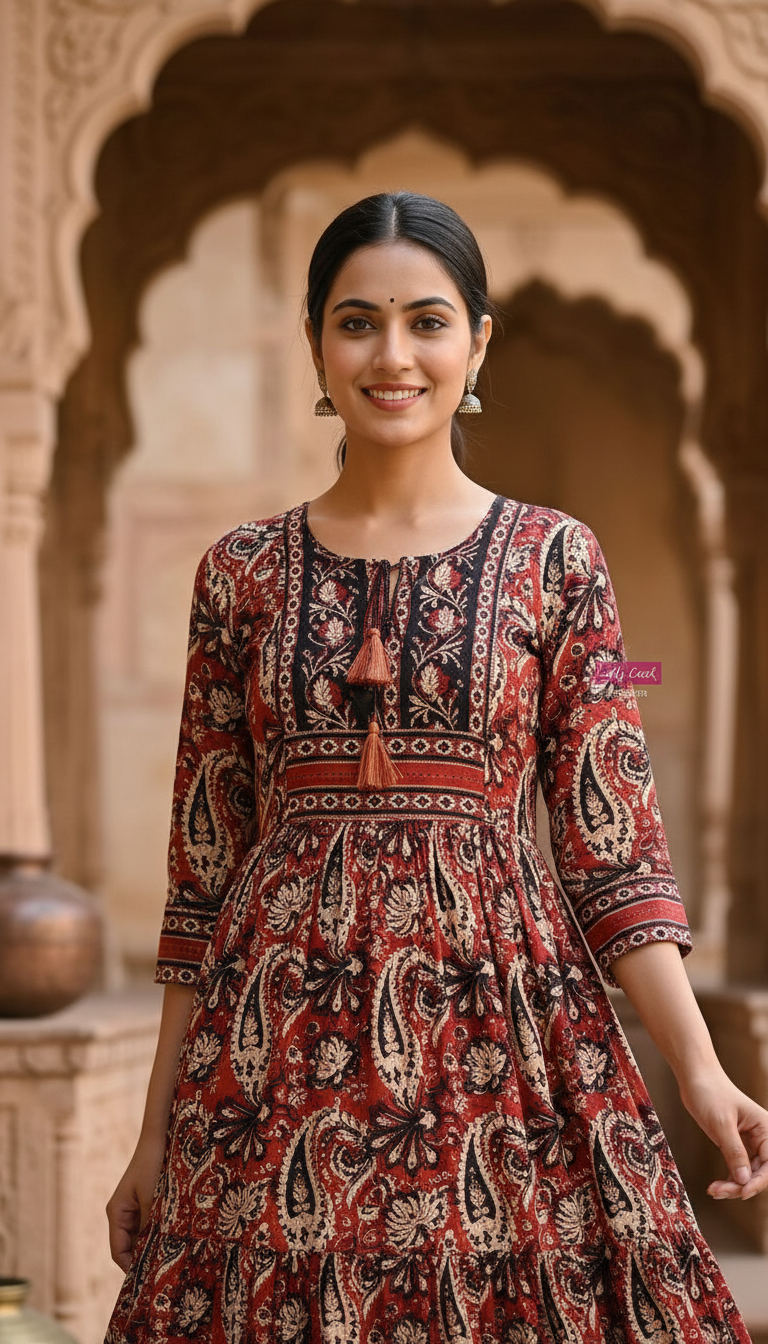 Lady Look Ethnic Maxi Dress view 4