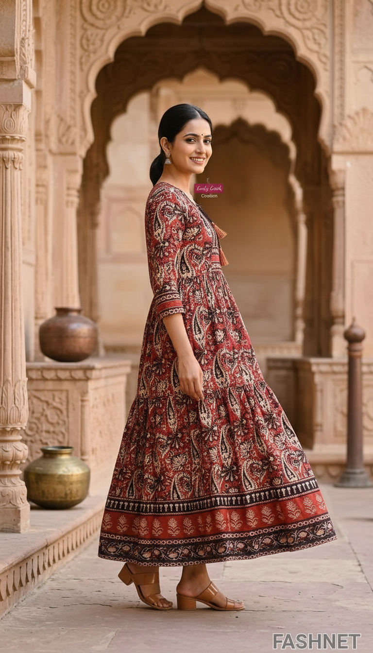 Lady Look Ethnic Maxi Dress view 3
