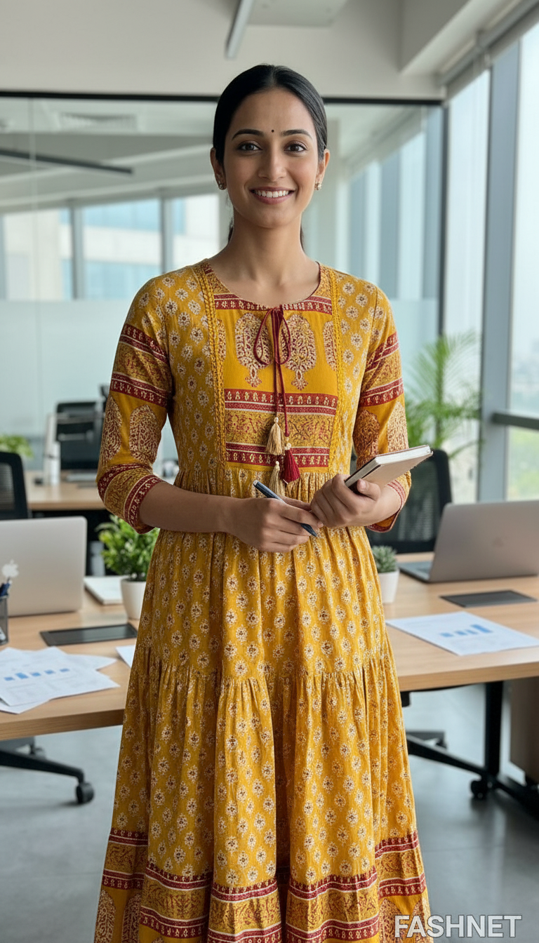 Ethnic Printed Long Gown view 2