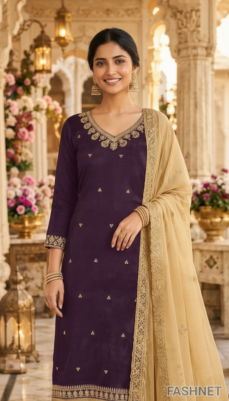 Embroidered Kurta Set N54141 view 3