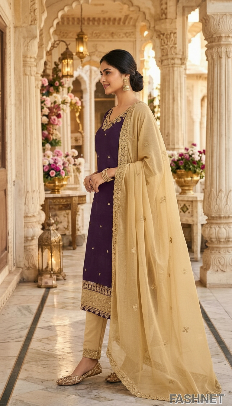 Embroidered Kurta Set N54141 view 2