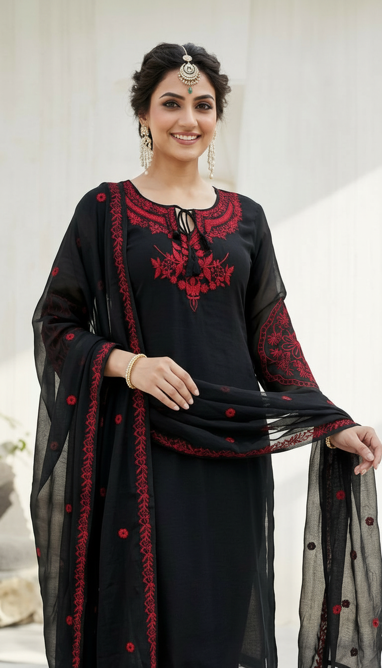 Fashnet Embroidered Salwar Suit view 3