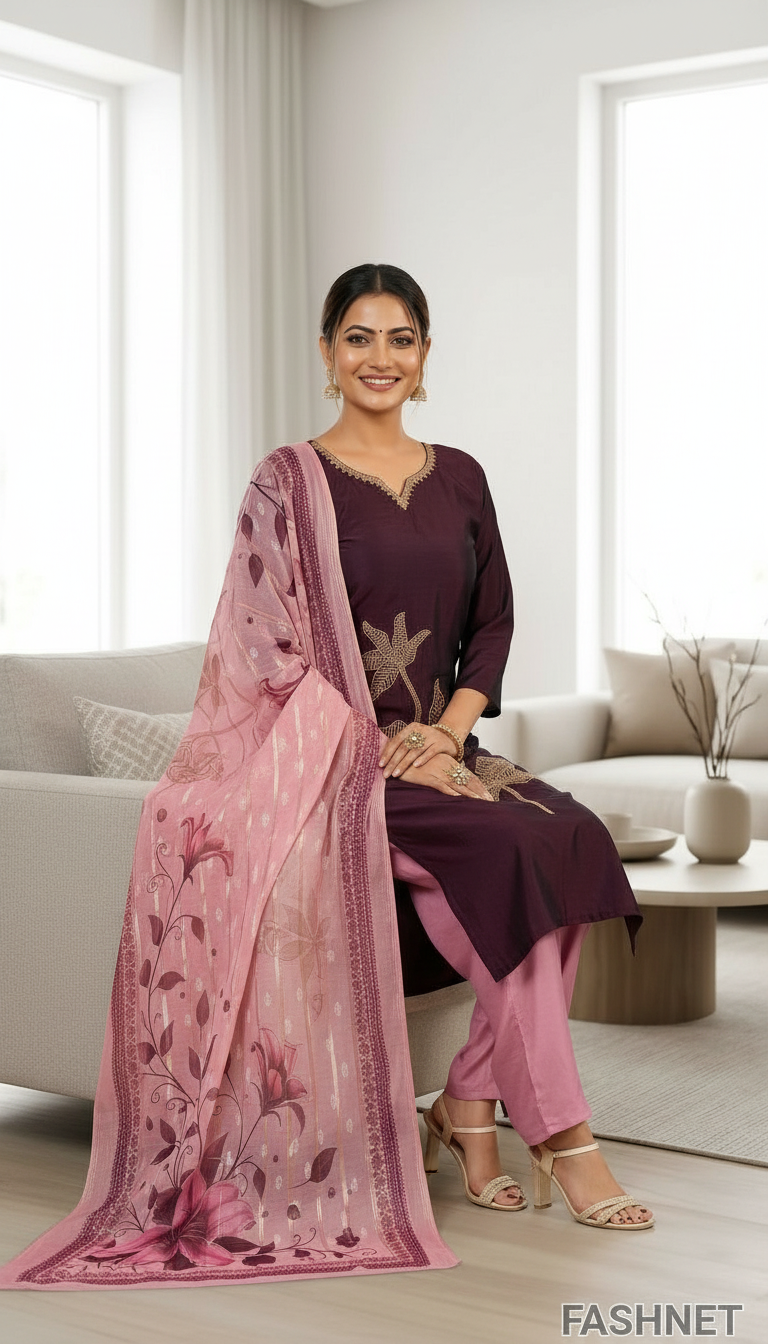 Fashnet Embroidered Salwar Suit 01 view 4