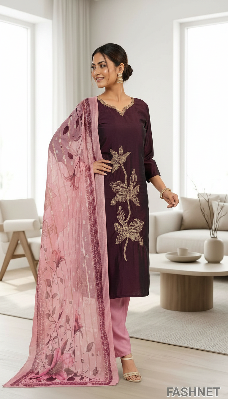 Fashnet Embroidered Salwar Suit 01 view 2