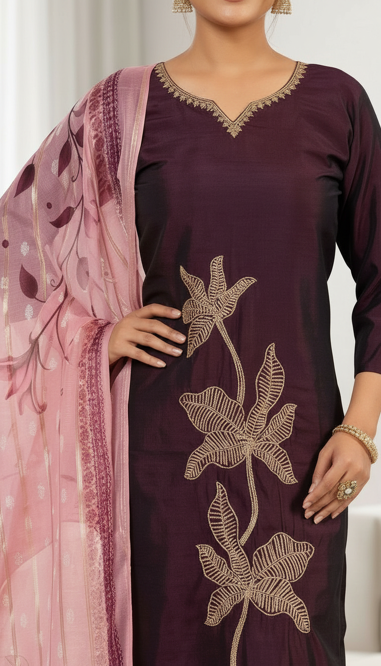 Fashnet Embroidered Salwar Suit 01 view 3