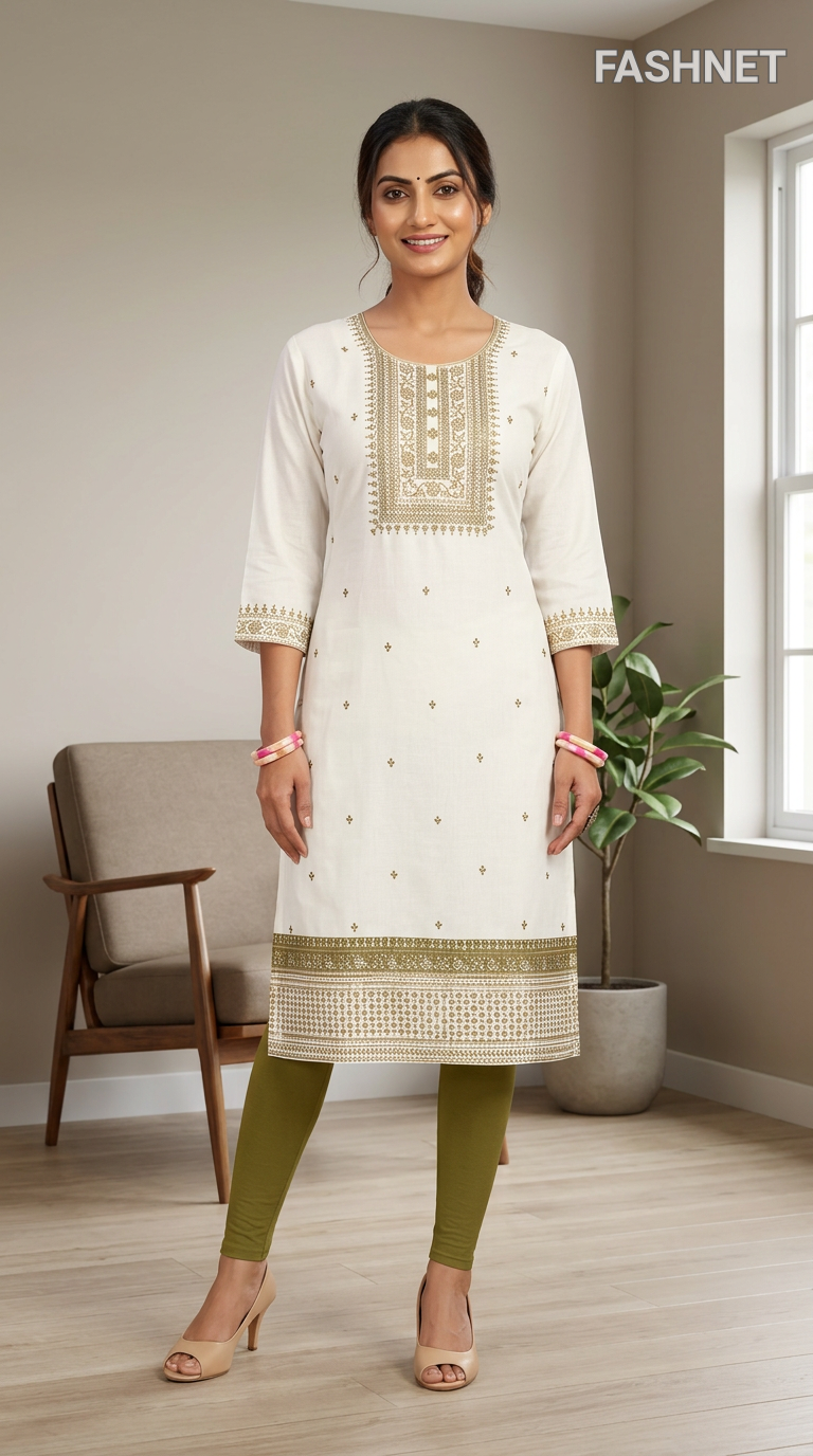 Fashnet Embroidered Kurta 01 view 5