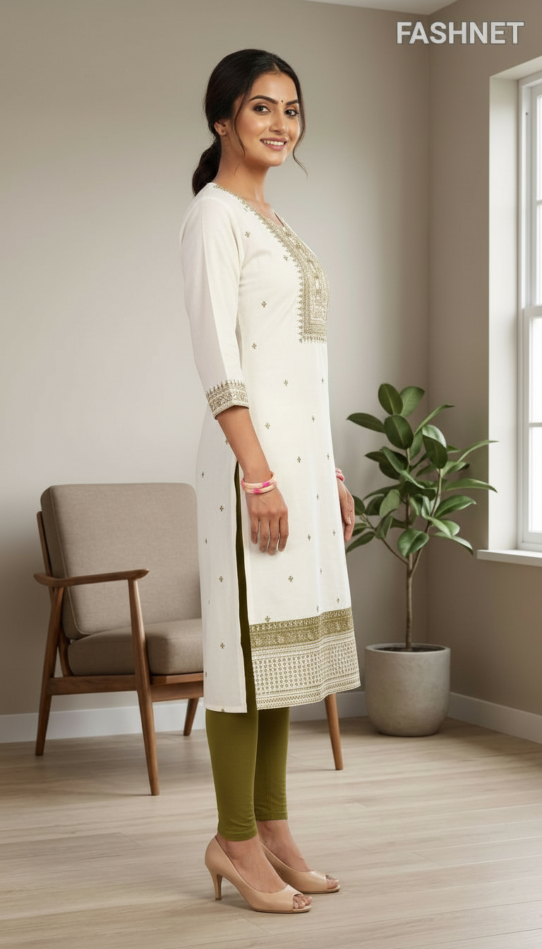 Fashnet Embroidered Kurta 01 view 2