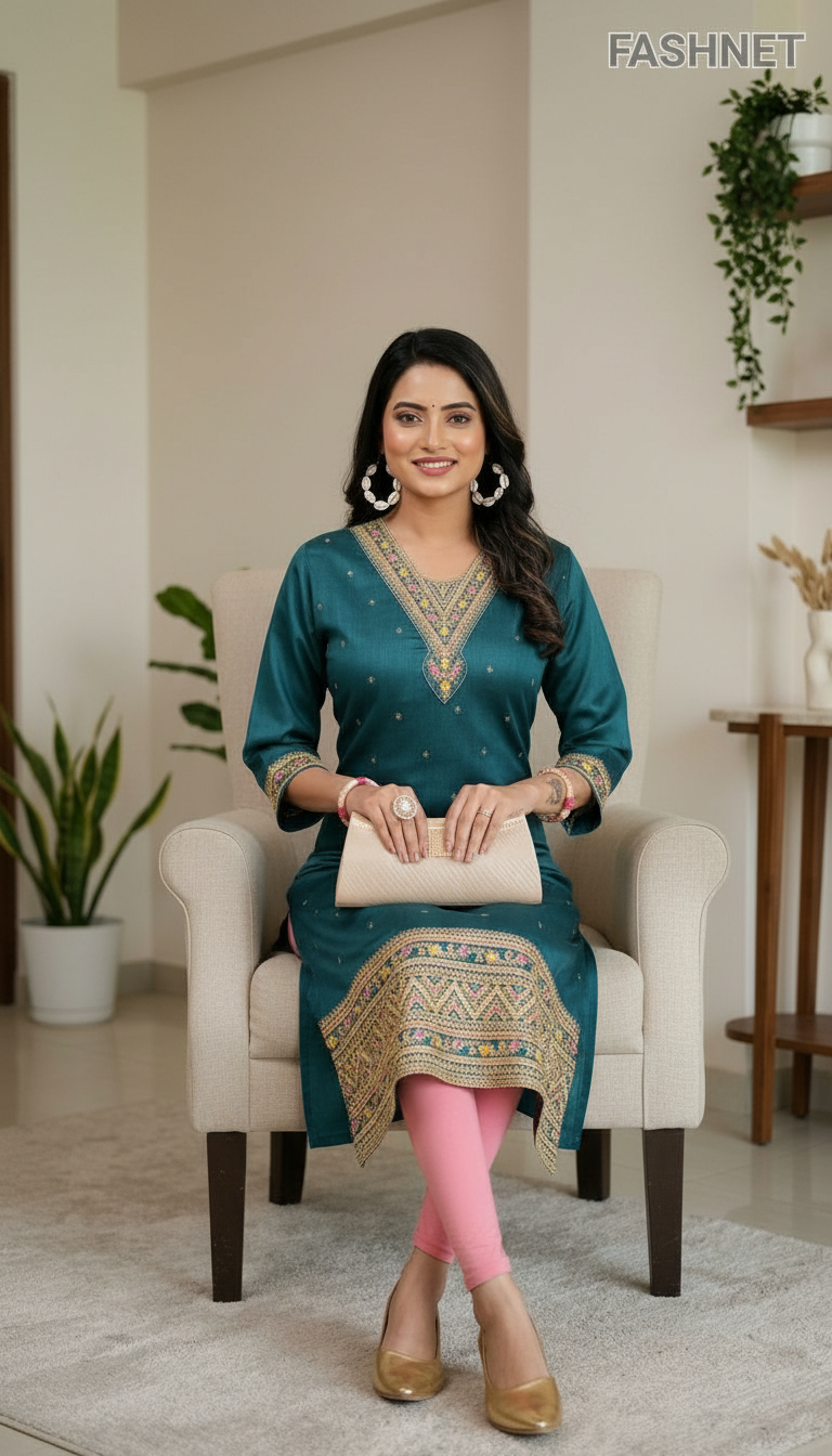 Fashnet Embroidered Kurta 02 view 5