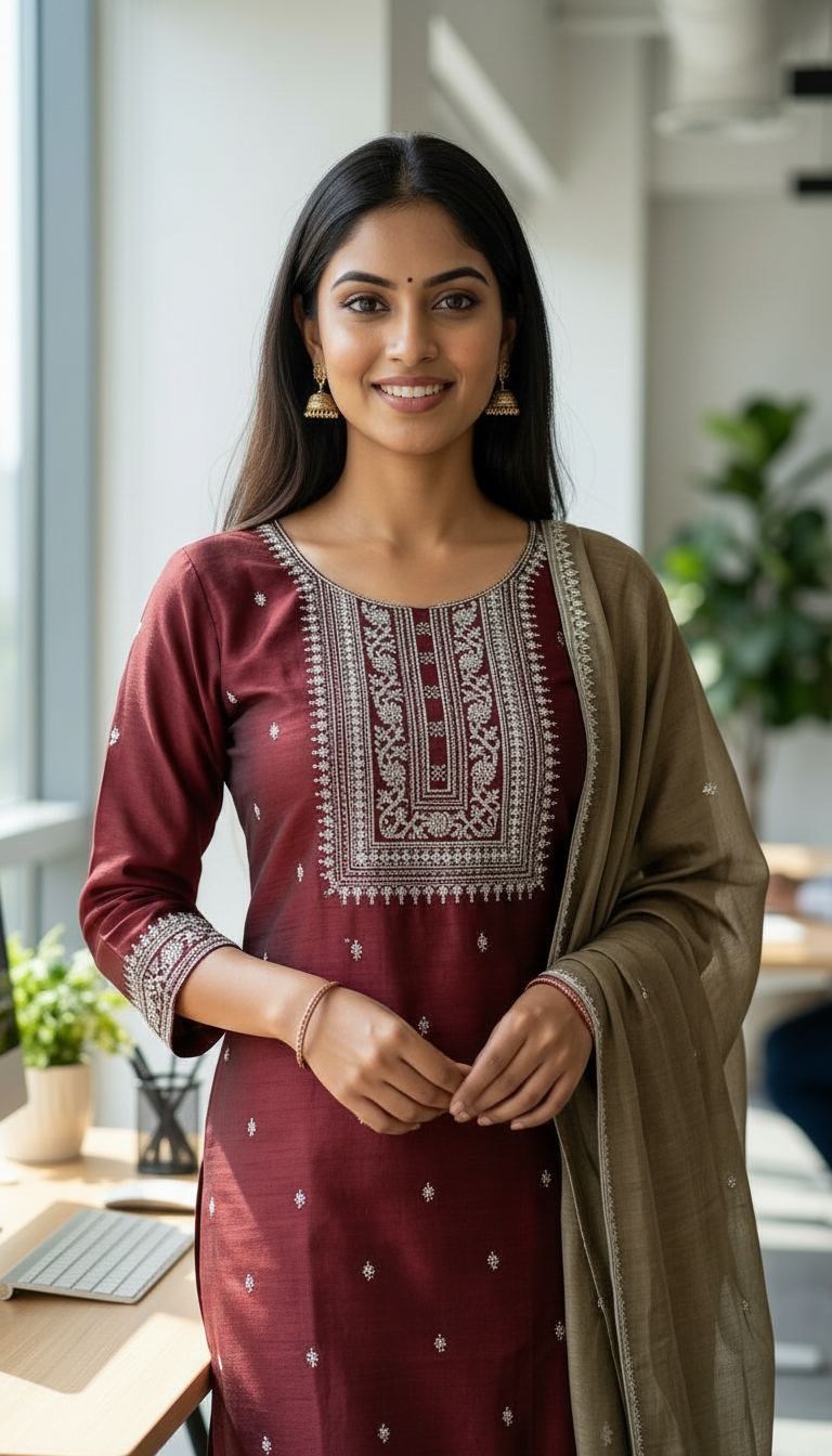 Fashnet Embroidered Kurta Set KG7114 view 2