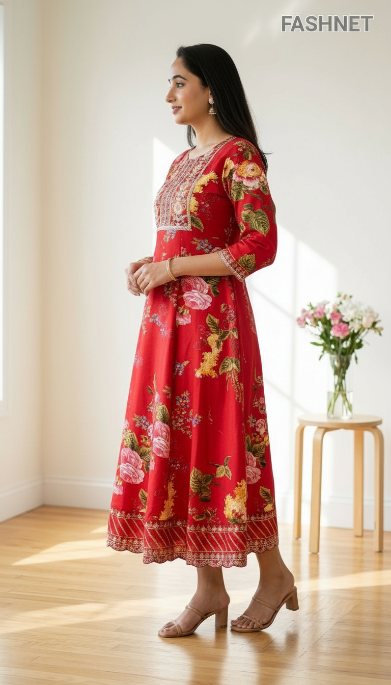 Floral Long Gown view 3