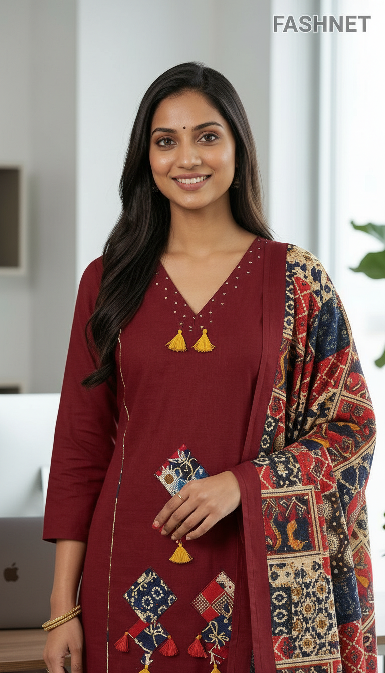 Fashnet Party Wear Kurta Set view 3