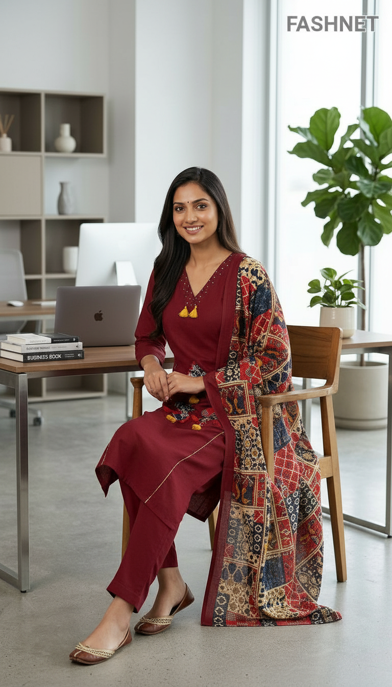 Fashnet Party Wear Kurta Set view 4