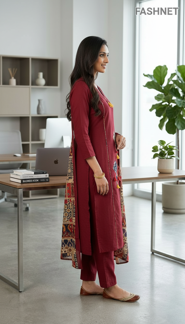 Fashnet Party Wear Kurta Set view 2