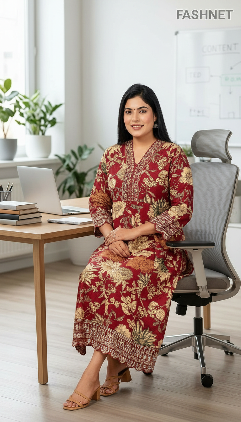 Fashnet Floral Printed Long Dress view 4