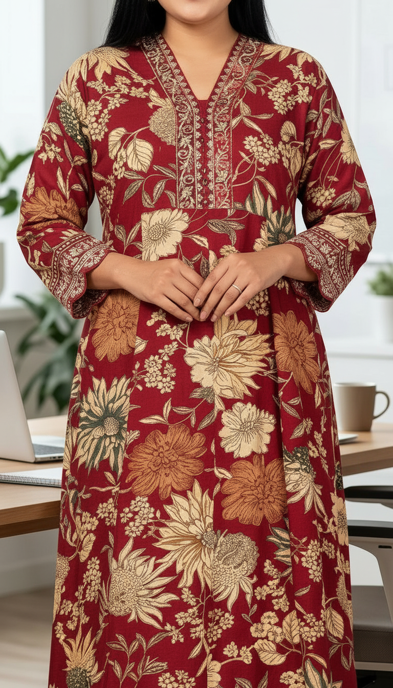 Fashnet Floral Printed Long Dress view 3