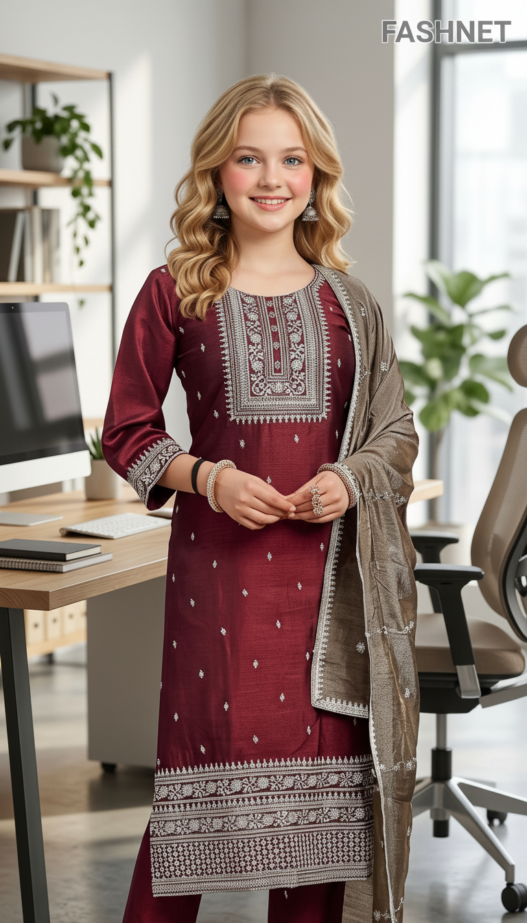 Fashnet Printed Salwar Suit Set view 3