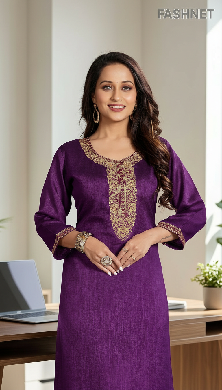 Fashnet Embroidered Kurta 031 view 2