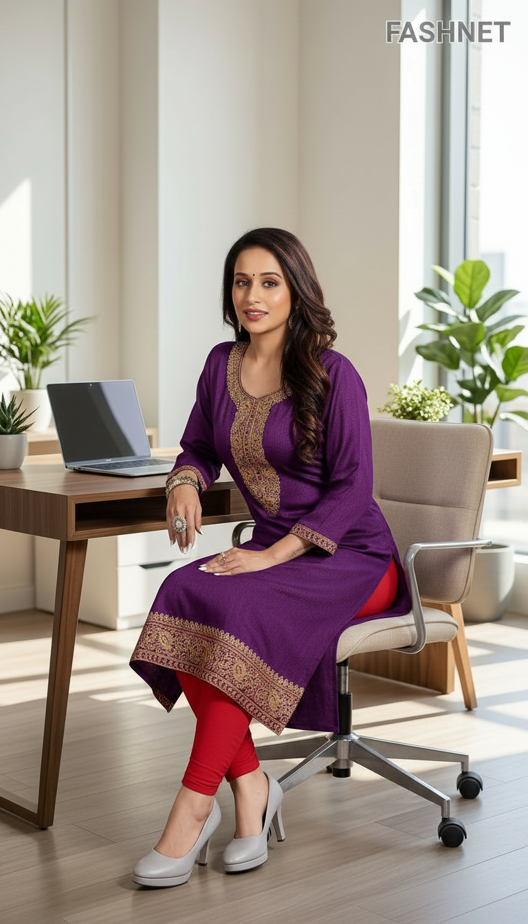 Fashnet Embroidered Kurta 031 view 3