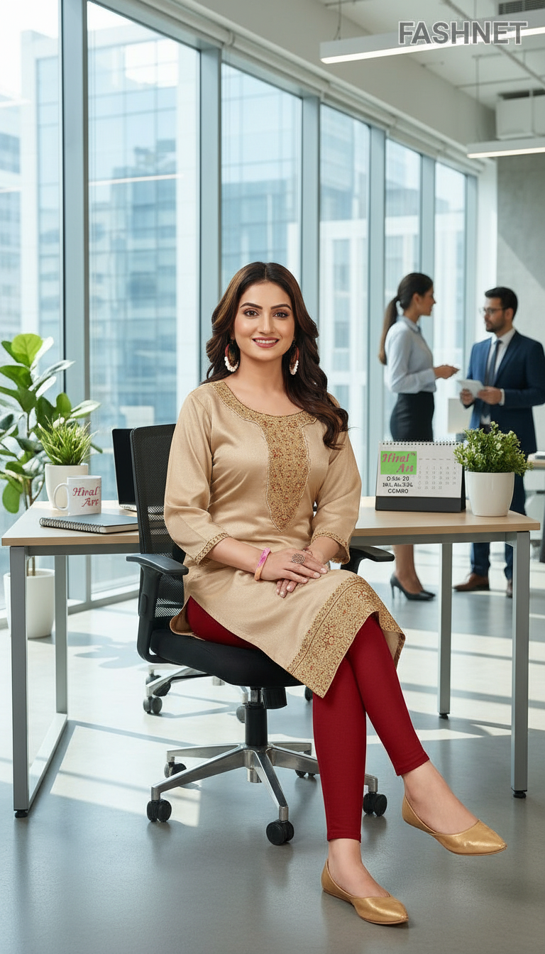 FASHNET Embroidered Kurta view 5