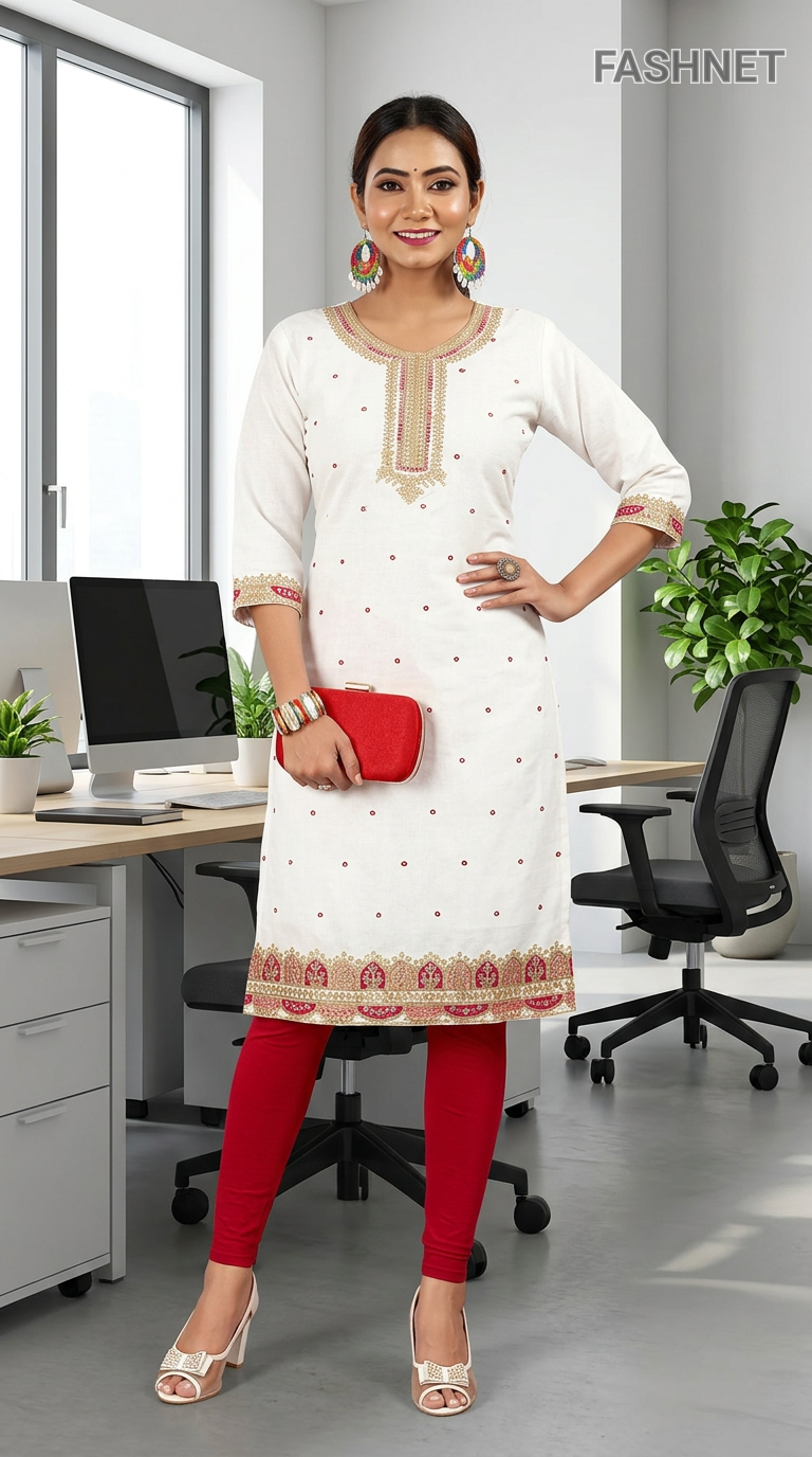 Fashnet Embroidered Kurta 029