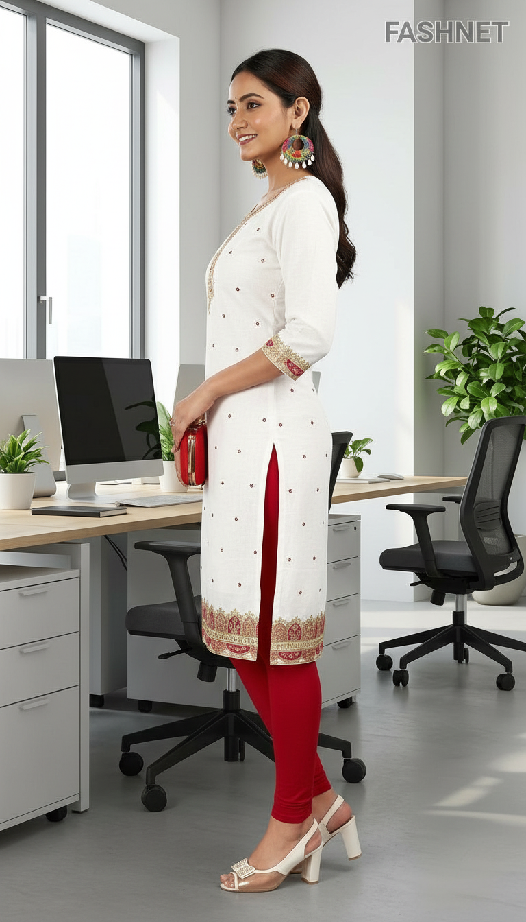 Fashnet Embroidered Kurta 029 view 3