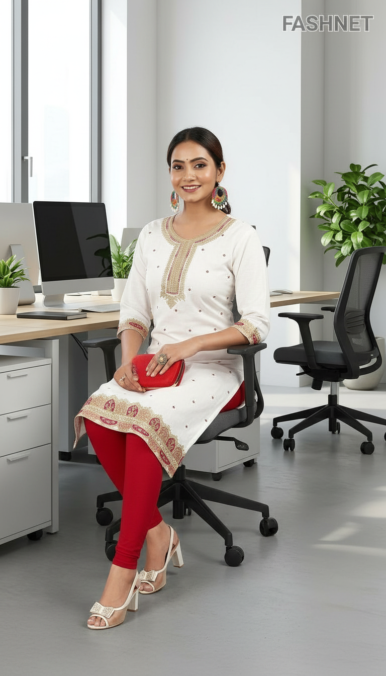 Fashnet Embroidered Kurta 029 view 5