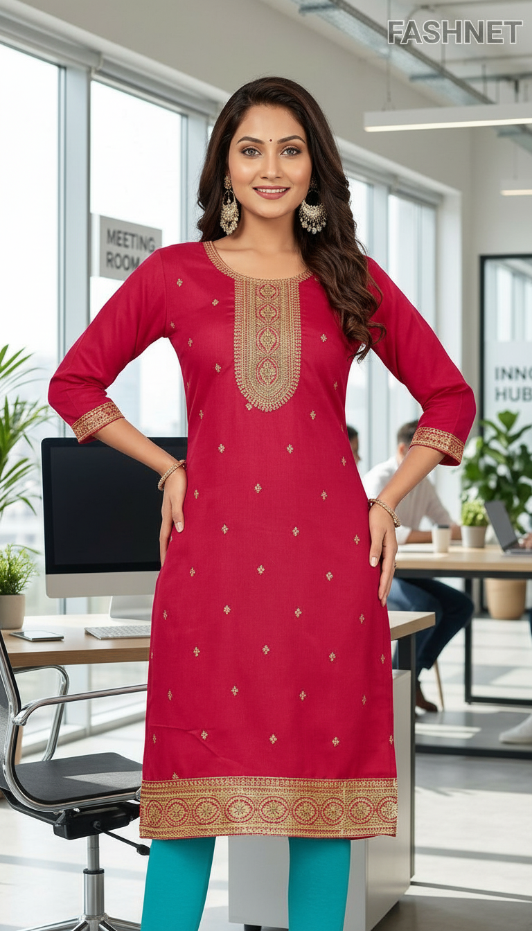 Fashnet Embroidered Kurta 30 view 4