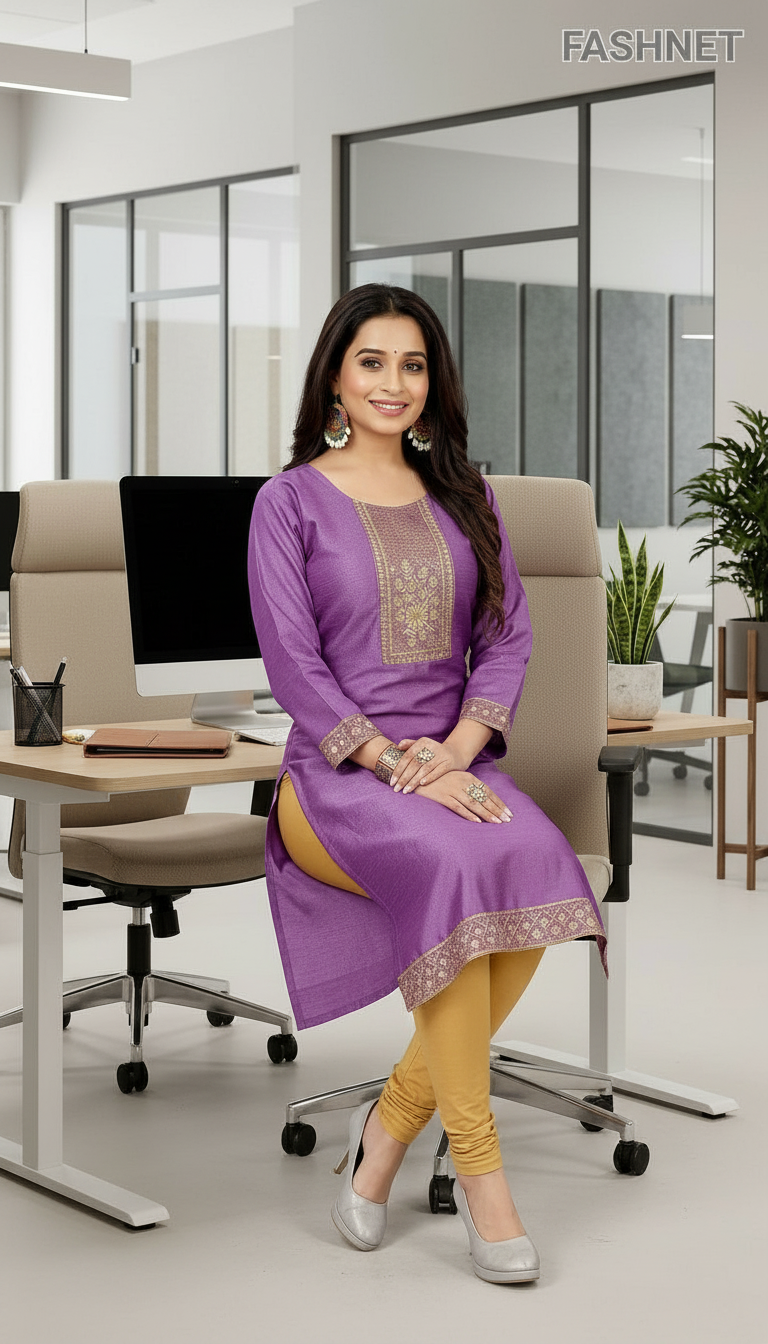 Fashnet Embroidered Kurta 033 view 5