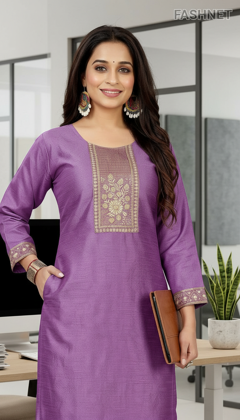 Fashnet Embroidered Kurta 033 view 4