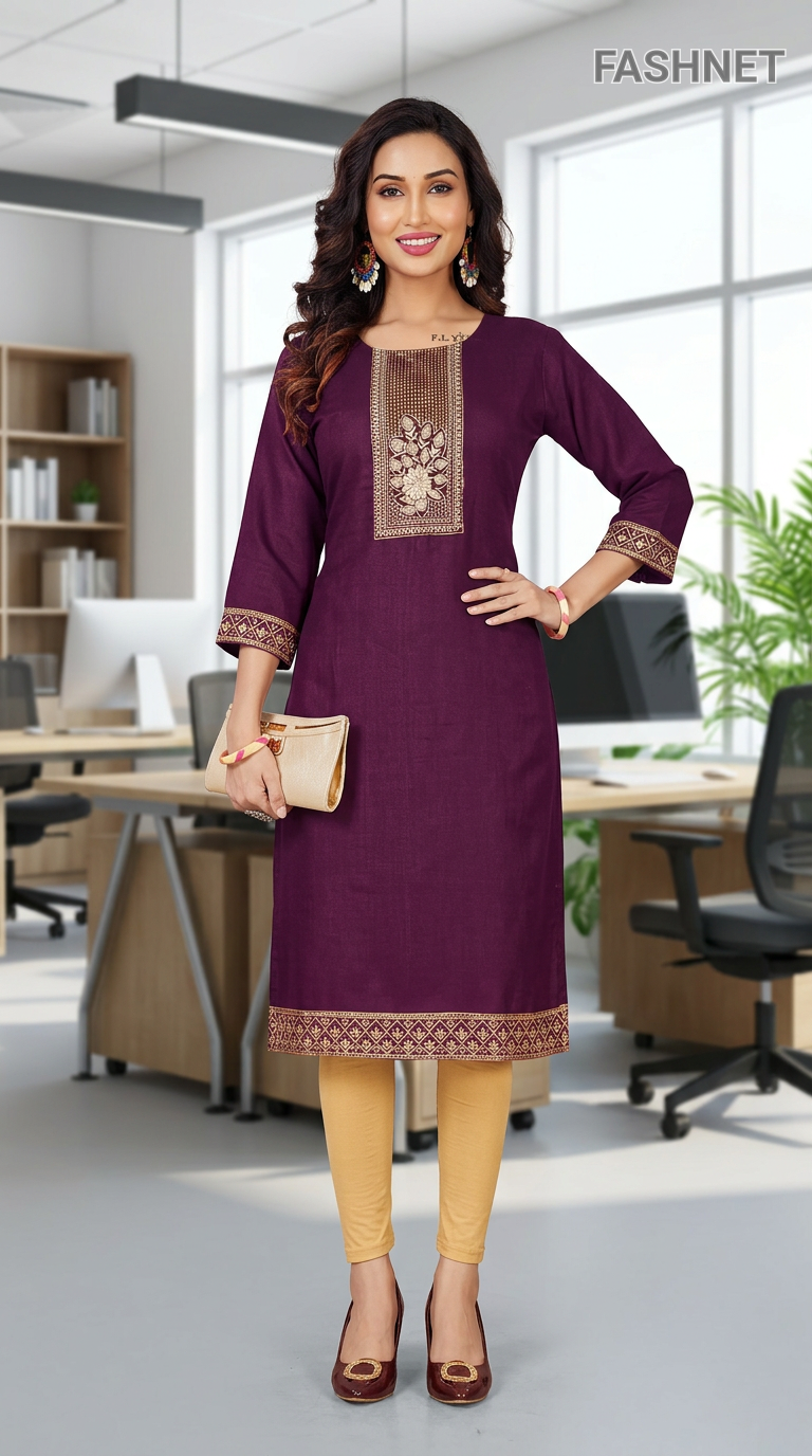Fashnet Embroidered Kurti view 3