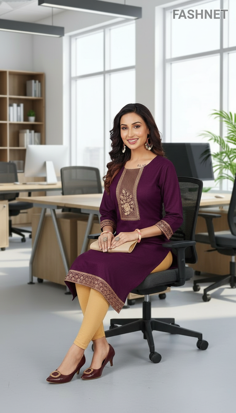 Fashnet Embroidered Kurti view 2