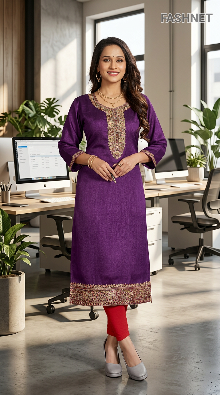 Fashnet Embroidered Kurta 035 view 5