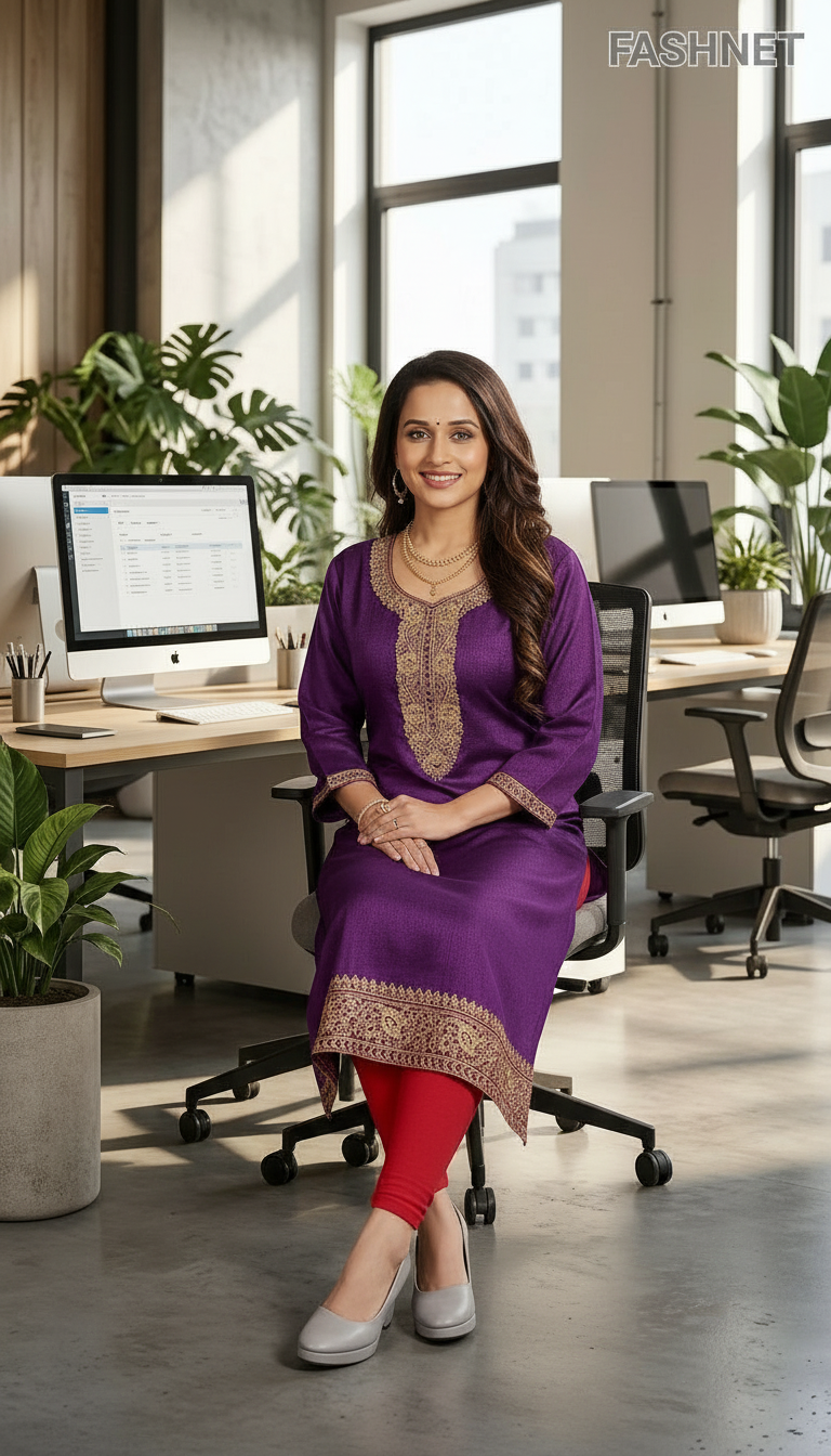 Fashnet Embroidered Kurta 035 view 4